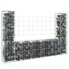 U-shaped Gabion Basket with 2 Iron Posts 140x20x100 Cm