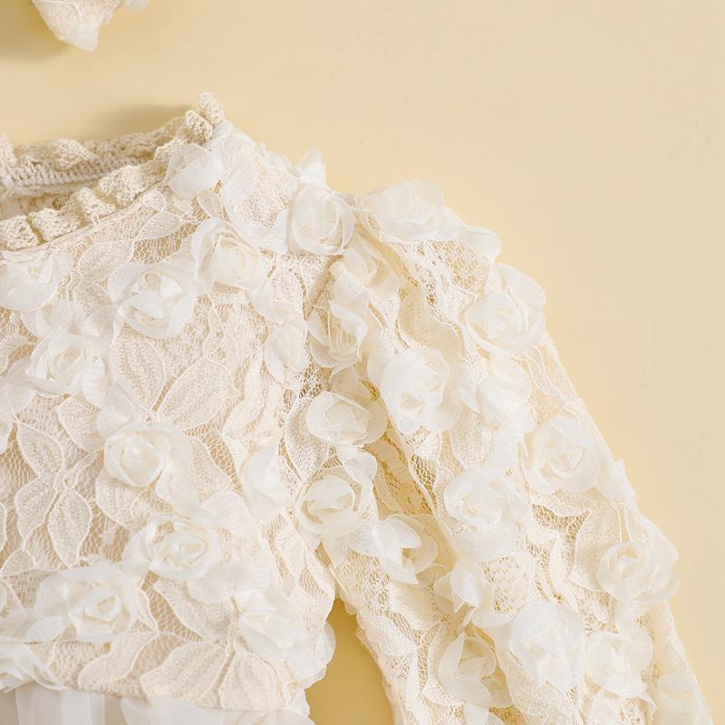 Newborn Baby Girls Rompers Ruffle Baby Girl Clothes Spring Autumn Lace Floral Jumpsuits 2pc Outfits Baby Clothing