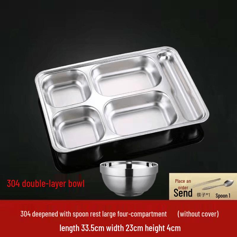 Stainless Steel Divided Lunch Tray
