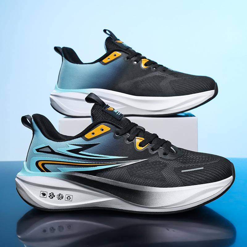 Men's shoes 2025 summer breathable rebound mesh shoes soft sole wear-resistant cushioning professional racing shoes versatile casual shoes