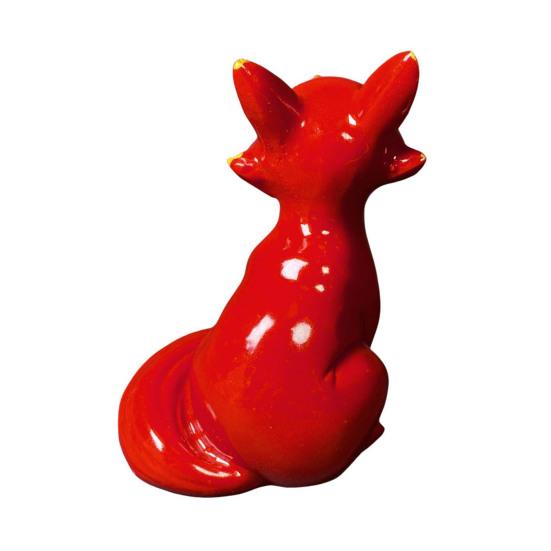 Cinnabar Fox Ornament Red Fox Figurine Miniature Fox Statue Sculpture Car Dashboard Home Office Feng Shui Decoration