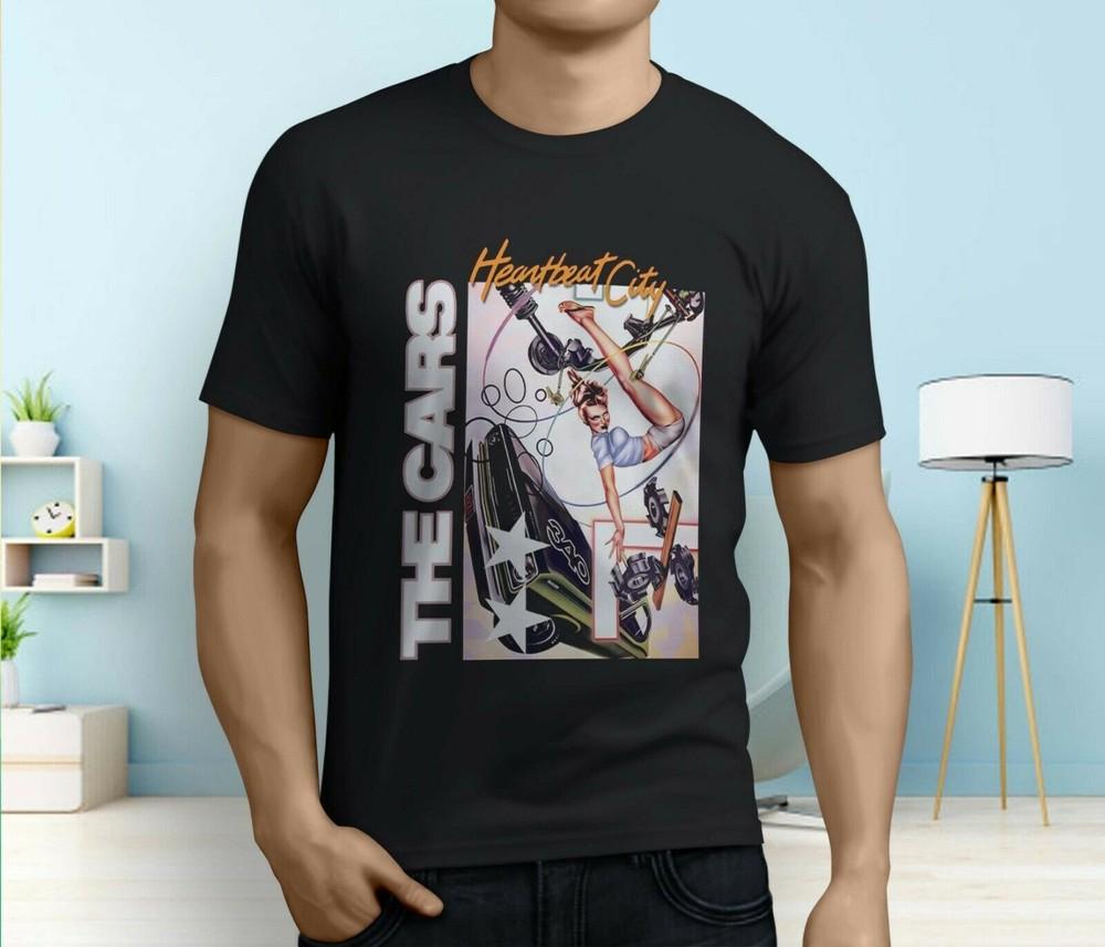 Rare The Cars Heartbeat City Rock Band Cotton Black Men S-234XL T-Shirt NL1126 Unisex T-Shirt L