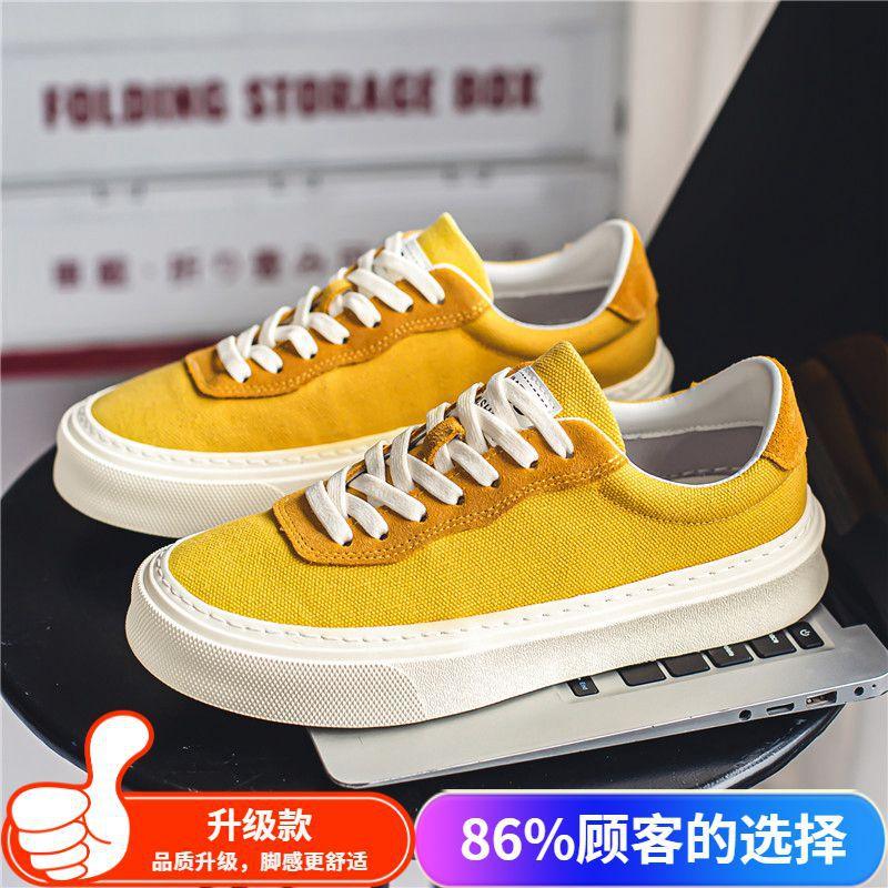 Canvas Men's Shoes Summer Breathable Trend Versatile Casual Hong Kong Style Board Shoes Black Low-top Cloth Shoes Student Sports Tide Shoes
