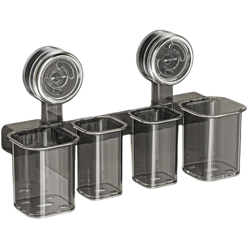 Functional Toothbrush Holder Suction Cup Easy Install Toothbrush Rack Organizers For Renters And Students Seeking Order