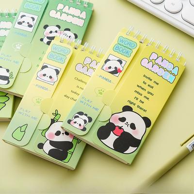 Panda Słownik Obrazkowy Kreskówkowy Angielski Tył Przenośny Dziennik Może Zakrywać Mały Notatnik Kieszonkowy Mała Książeczka