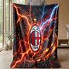 AC Milan Theme Blanket Soft Flannel Blanket Plush Throw Blanket Cozy Sofa Bed Blanket for Home Decor