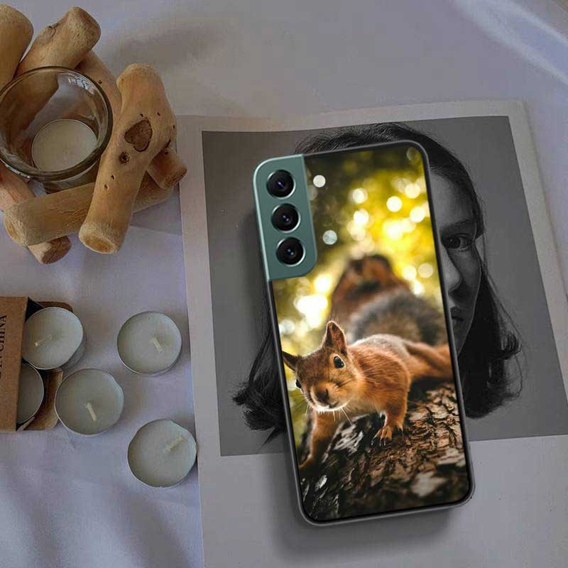 Forest Squirrels Foraging For Food Phone Case For Samsung S25 Edge S24 FE Galaxy S22 Ultra S21 Plus S20 S23 S10 Plus Cover Silic