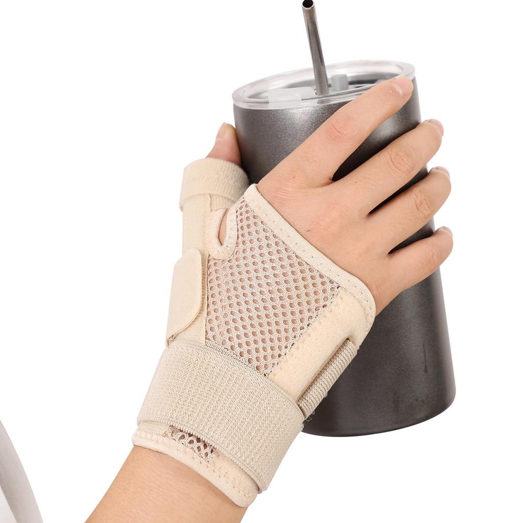 Adjustable Aluminum Wrist Support Sleeve with Double Straps for Tendon Sheath: Anti-Sprain, Thin, Knuckle and Wrist Support.