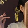 Elegant Crescent U-Shaped Butterfly Hairpin with Tassel - New Chinese Style Headdress for Women