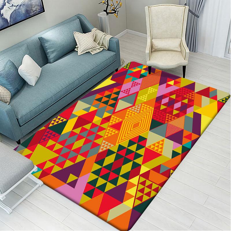 Geometric Style Porch Door Mat Non-slip Kitchen Living Room Carpet Bathroom Mat Indoor Carpet Door Mat Home