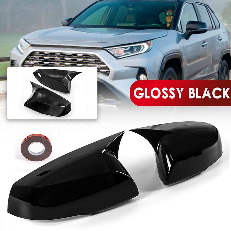 2x For TOYOTA Highlander 2020-2023 Gloss Black Rearview  Side Mirror Cover Caps