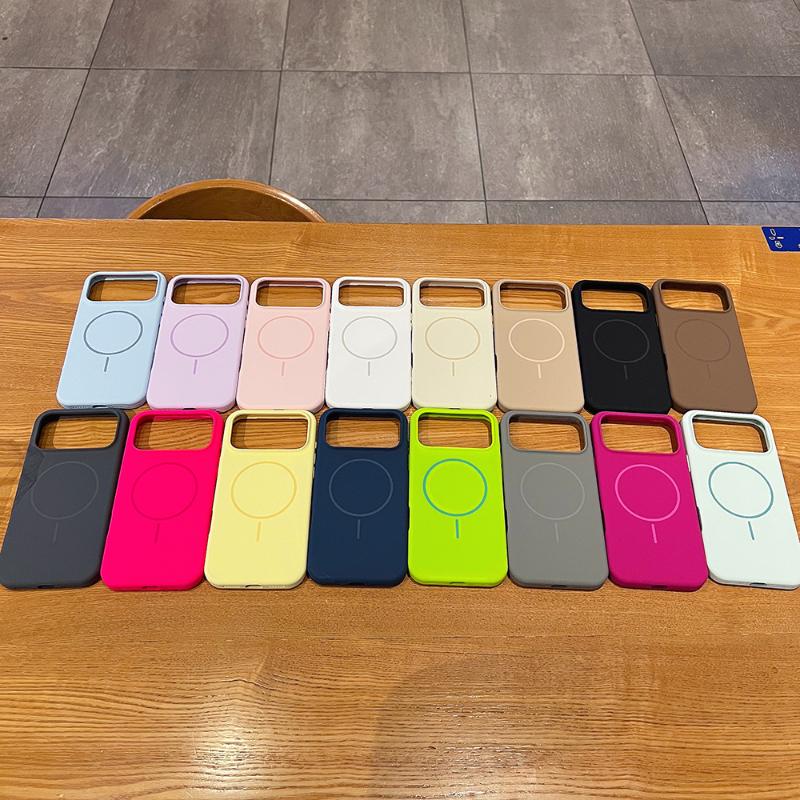 NEW Liquid Silicone Phone Case For iPhone 17 Pro Max Air 16 15 Plus 14 13 12 Magsafe Magnetic Wireless Charging Luxury Cover