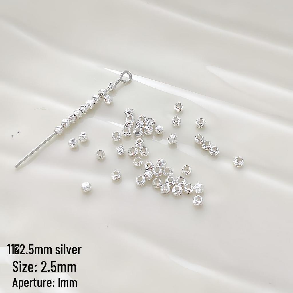 18K Vergoldete, kreuzgeschnittene, runde Abstandshalterperlen für die DIY Schmuck-, Halsketten- und Armbandherstellung.