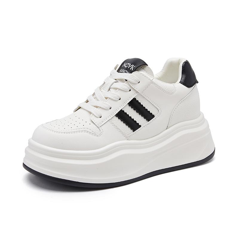 Thick-soled inner height-increasing sports shoes Lightweight women's casual little white shoes women's 2025 new women's shoes Soft soles are not tiri