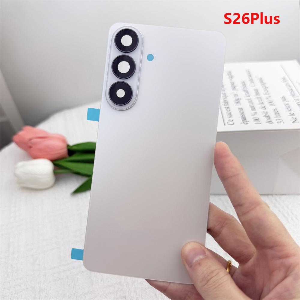 Back Glass Cover For SAMSUNG Galaxy S26 Plus S26+ Back Door Replacement Hard Battery,Rear Housing Cover With Camera Lens