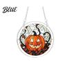 Acrylic Block Suncatcher Halloween Scary Bat Pumpkin Jigsaw Puzzle Suncatcher Stained Glass Style