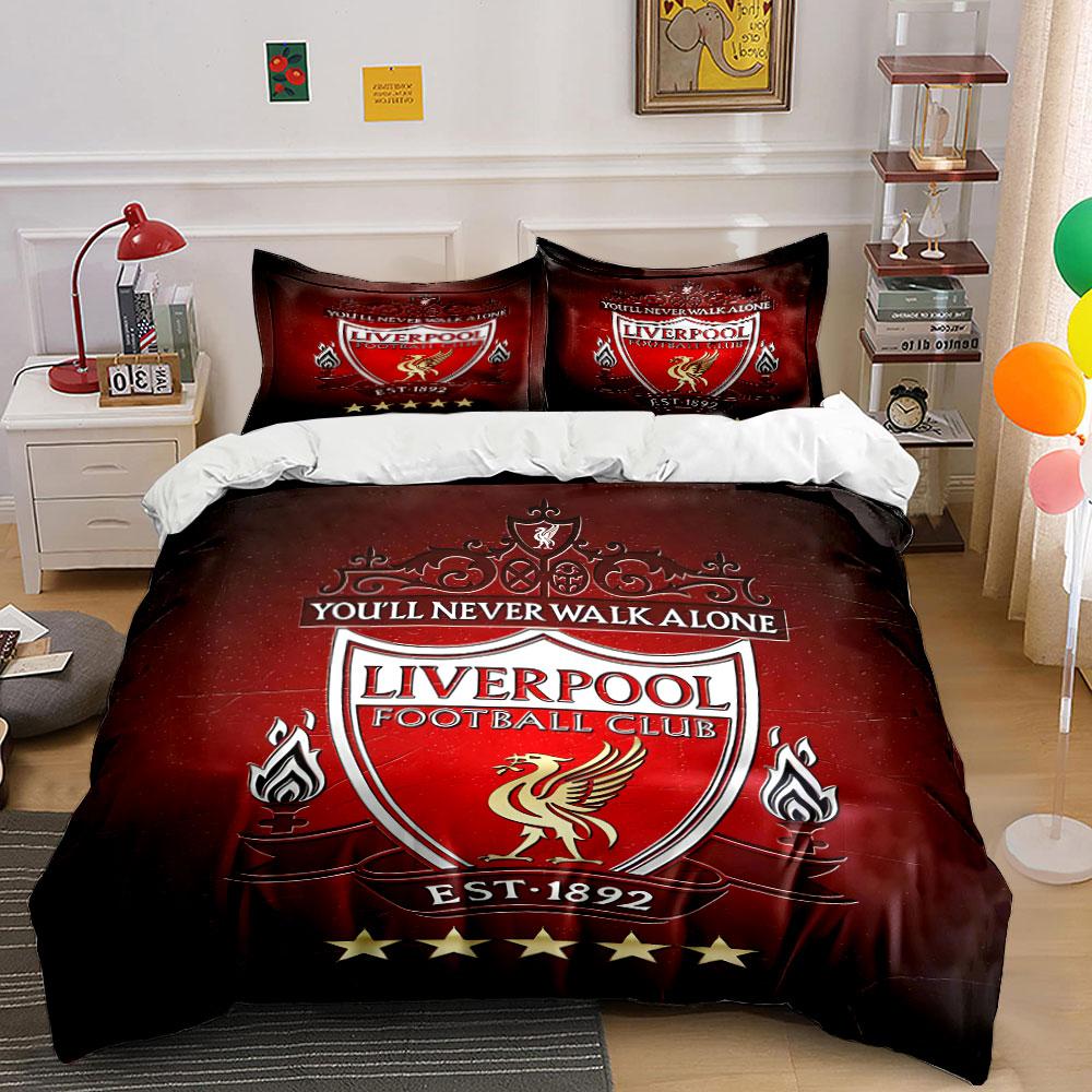 Liverpool Bedding Set Bedding Duvet Cover Set Duvet Cover Pillowcases (1 * Duvet Cover 2 * Pillowcases, without duvet insert) 135x200cm