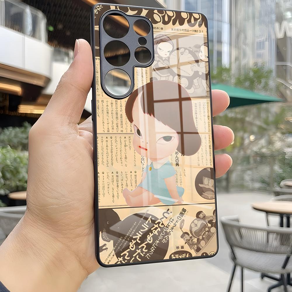 Cartoon Yoshitomo Nara Phone Case For S25 Ultra Samsung S26 S24 Fe S22 S20 S23 21 Plus A54 A34 A53 A16 Glass Cover