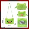 Cute Ugly Monster Plush Crossbody Bag Big Head Furry Shoulder Purse Funny Gift