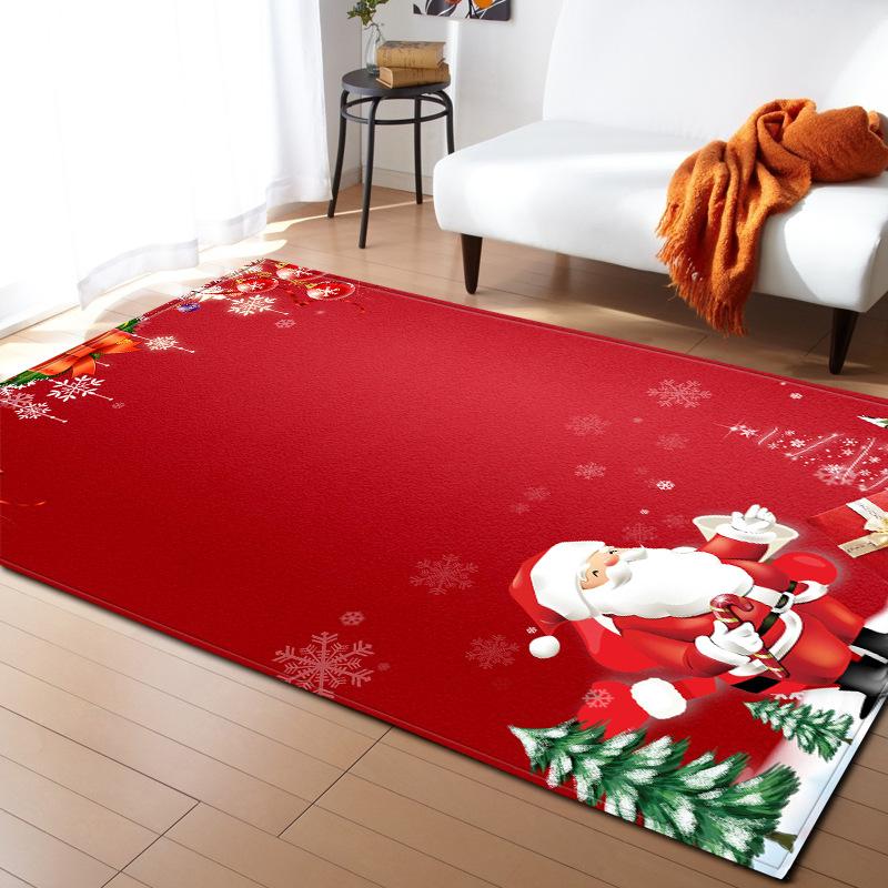 Christmas Living Room Carpet Bedroom Dining Room Floor Mat Doormat Pattern Can Be