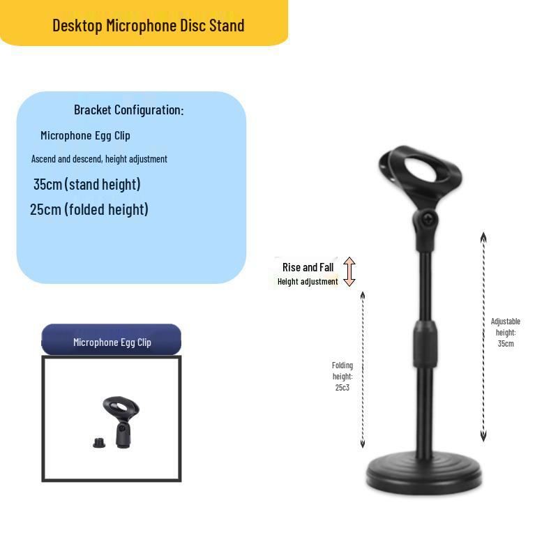 Desktop Streaming Microphone Stand with Fill Light, Boom Arm, and Phone Holder