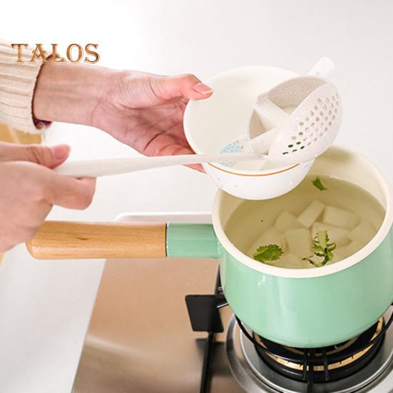 Strainer Spoon Eco-friendly Easy To Clean Two-in-one Delicate Multifunctional Soup Spoon with Hanging Hole for Hotel