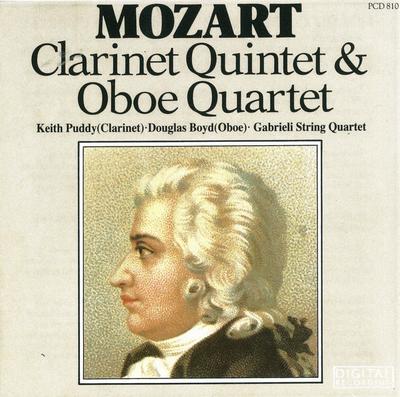 CD WOLFGANG AMADEUS MOZART ; THE GABRI - Clarinet Quintet & Oboe Quartet PCD810 IMP, I.M.P. Red 1986 UK Classical Used