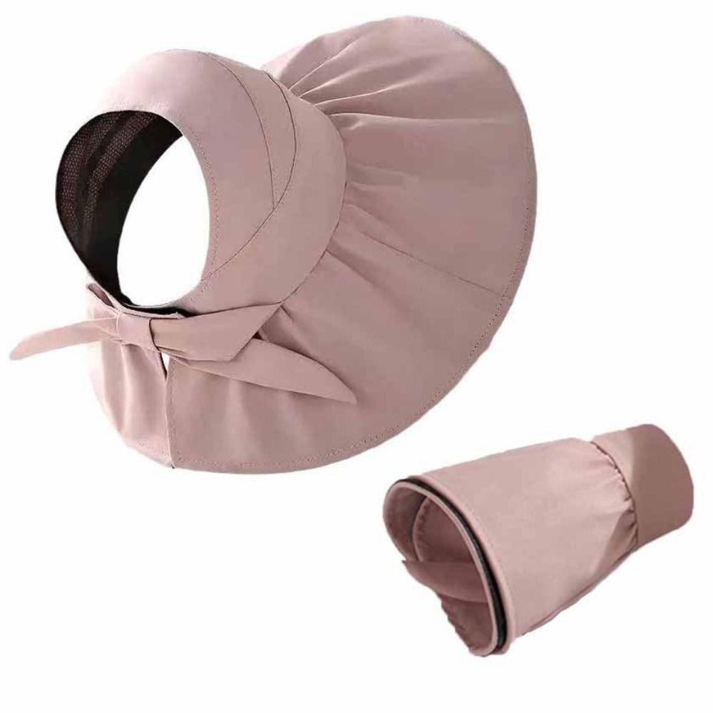 Comfortable Wide Brim Sun Hat Foldable Lightweight Large Sun Visor Hat Breathable UV Protection Empty Top Sun Cap Summer