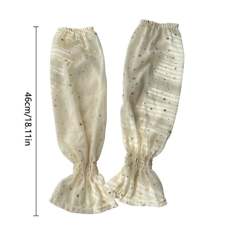 Star Chiffon Yarn Puff Ice Sleeves Daily Clothing Decor Versatile Photography Atmosphere Props Women Sun Protection Uv Arm Cover