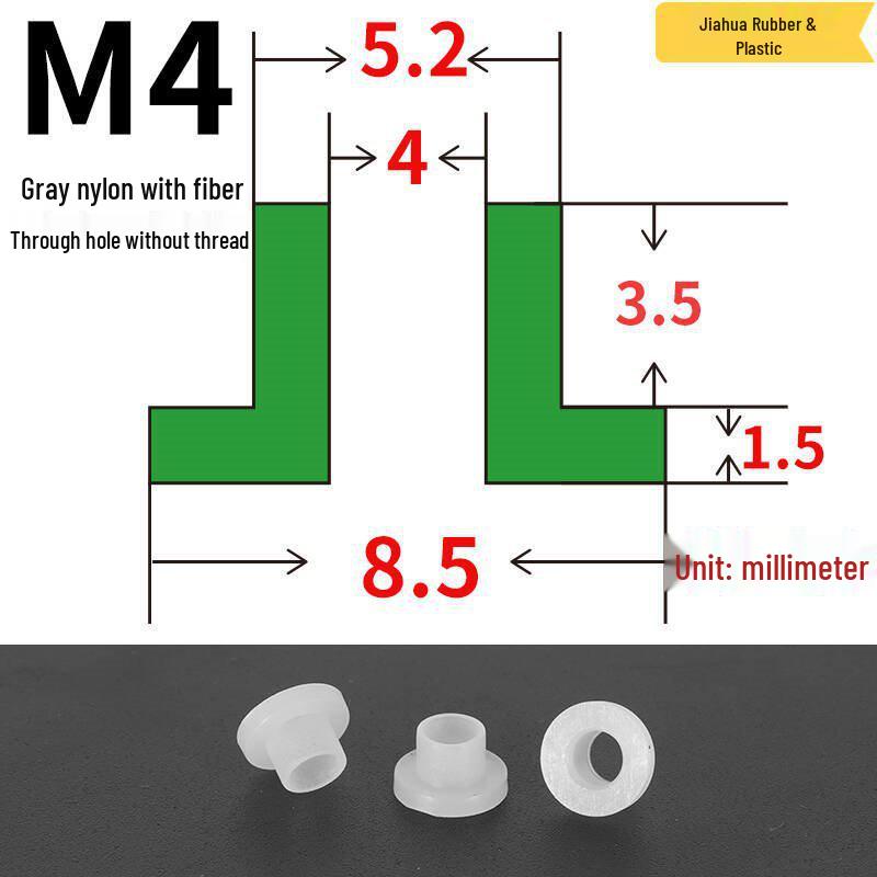 T-förmige Nylon-Dichtungsscheibe M3-M35 Gewinde Isolierabstandshalter