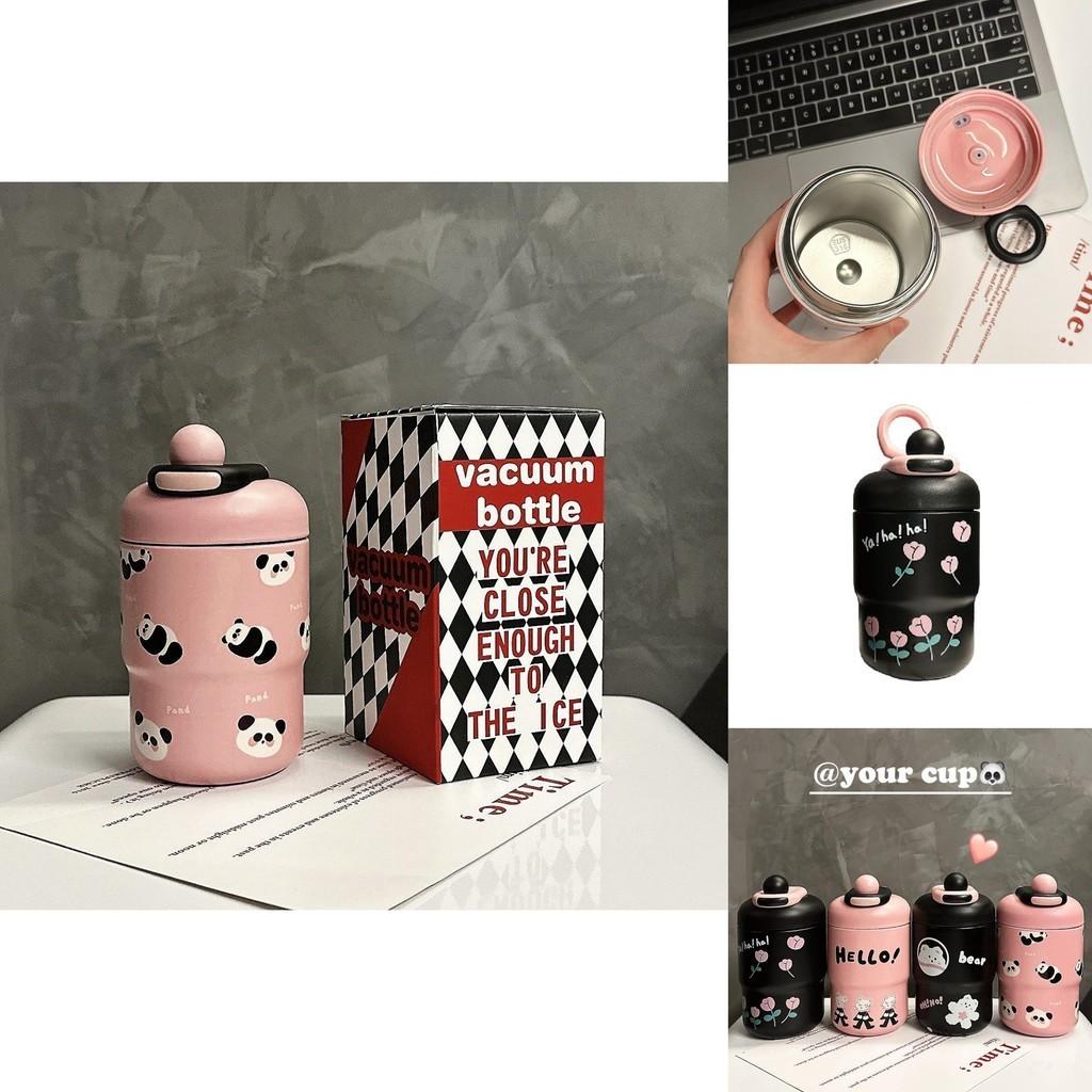 Süßer Cartoon-Isolierbecher für Mädchen, tragbare Edelstahl-Wasserflasche mit hoher ästhetischer Anziehungskraft Tb2023-603