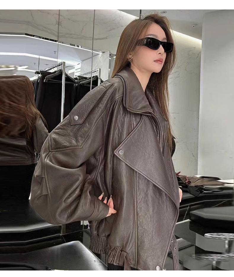 Men's Retro Heavy-Duty PU Leather Motorcycle Jacket, Autumn Style, Cool and Trendy Design