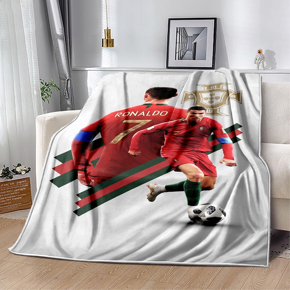 Ronaldo's Power Passion Blanket Soft Warm Cozy Great for Picnics Office Bed Four Seasons Universal Warmthful Decor
