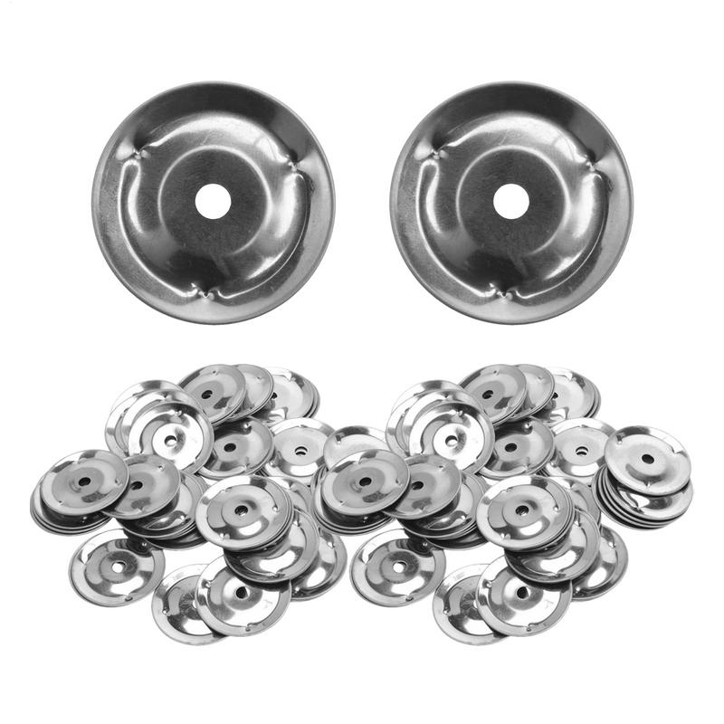 50pcs Tambourine Ring Cymbals Ching Rings Percussion Instrument Drum Ring Double Row Rattle Drum Rings Durable Drum Accessories
