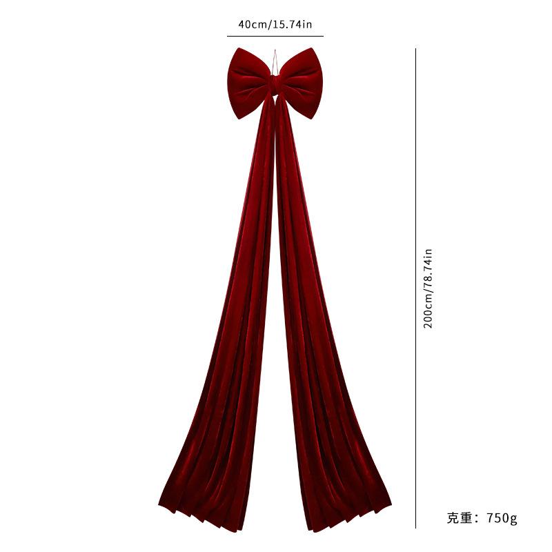 Velvet Bows Knot Xmas Tree Decor 1PC Christmas Decorative Super Large Bow Pendant Front Doors Outdoor Activities Party DIY