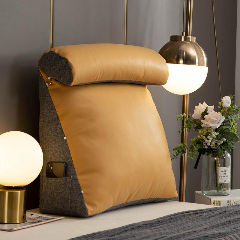 

Регулируемая треугольная подушка для спины кровати, водонепроницаемая и удобная, из технологичной ткани, практичная подушка-спинка, поддерживающая талию 45x45cm 1pcs жёлтый