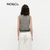 MO&Co. Acetate Blend High-Neck Sleeveless Knit Top