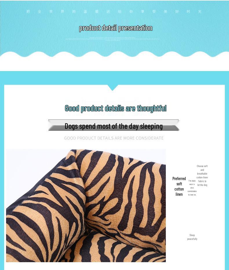 Four Seasons Universal Pet Bed - Customizable Logo, Fleece Warmth, Square Design for Dogs & Cats