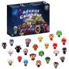 24 Pcs Countdown Calendar Action Figures Toys Hero Character Xmas Advent Calendar for Boys Girls Kids