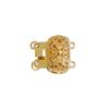 14K Gold-Filled Hollow Rectangle Double Row Clasp for Pearl Necklaces - DIY Jewelry Accessory