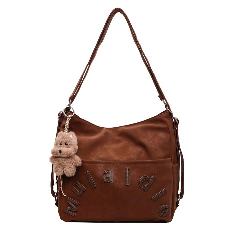 

Letter Bag Women s Large Capacity Shoulder Bag Tote Bag коричневий