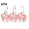 Fun Keychain 1/2/3Pcs Pendant, Soft Plush Cherry Blossom Design Key Chain, Pink Floral Pendant Style Backpack Holder, Portable Accessory for Bags Car