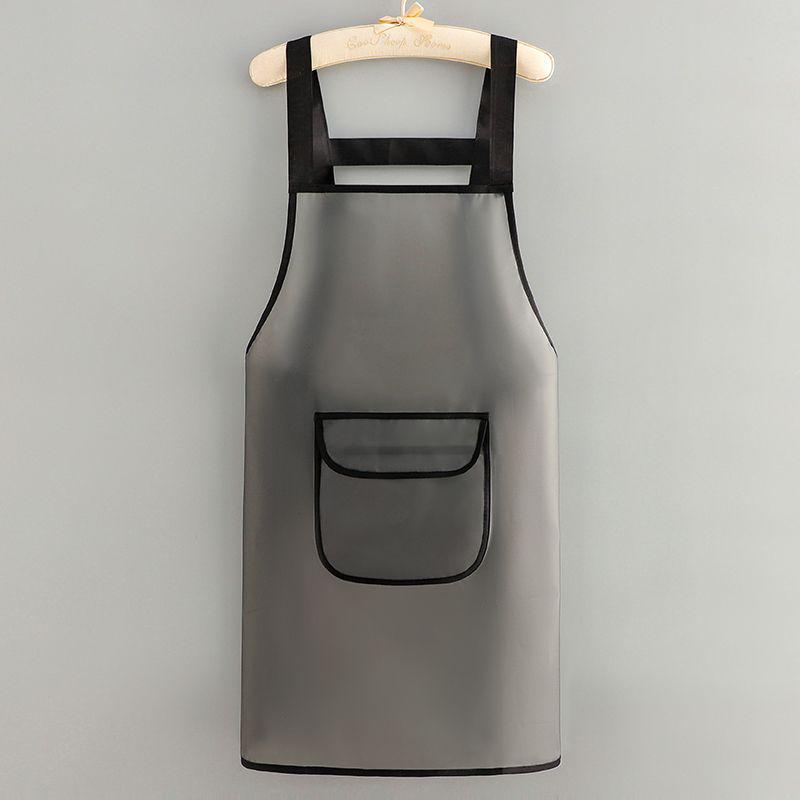 Unisex TPU Transparent Waterproof Apron: Fashionable, Oil-Proof, Ideal for Home, Kitchen, or Restaurant Dishwashing & Seafood Prep
