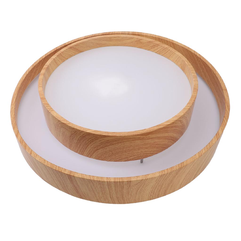 Flush Mount Ceiling Light Wood Grain Round 3000K to 6000K Adjustable Ceiling Lights for Hallway