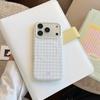 Plaid niche style suitable for iPhone 17 Pro Max, Apple 16 phone case, magnetic ins-style 15, simple 13, Korean film style