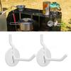 2PCS Pegboard Hole Hooks Metal Peg Wall Shelf Display Hook for Outdoor Camping Barbecue