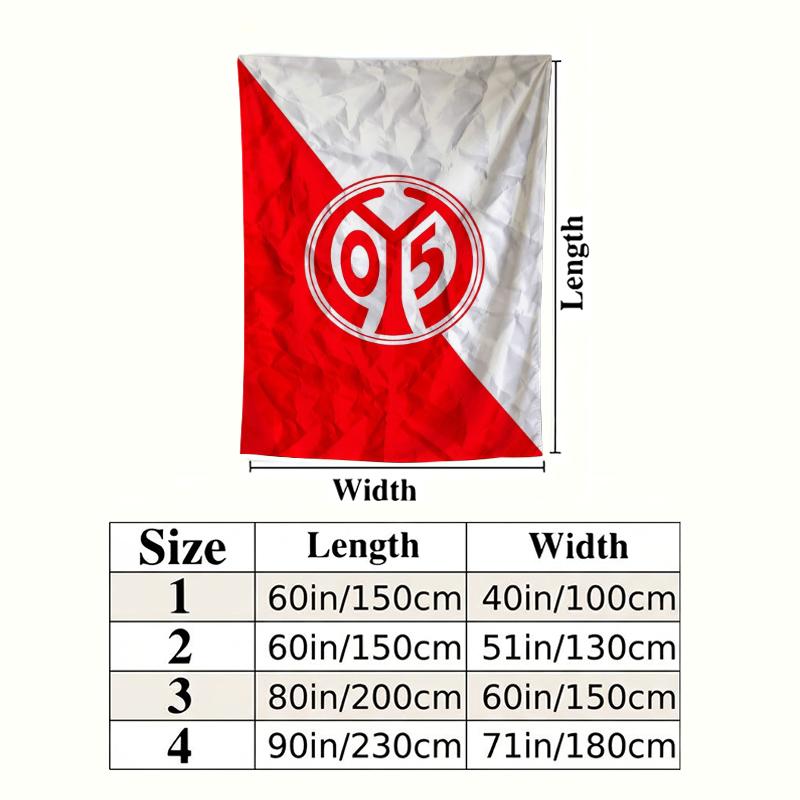 FSV Mainz 05 Wandteppich Ästhetischer Wandbehang Bedruckter Stoffdecke Dekorative Wandteppiche für Schlafzimmer Wohnzimmer Heimdekoration