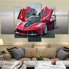5 Pieces Red High-power Sports Car Posters Modular Canvas HD Prints Paintings Wall Art Pictures Home Decor No Framed