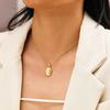 Elliptical Pendant Necklace, High-End Design Women'S Accessories, Exquisite Daily Commuting Accessories.