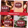 Christmas Wooden Door Sign Red Plaid Circular Design Perfect For Door And Wall Holiday Welcome Hanging Decoration